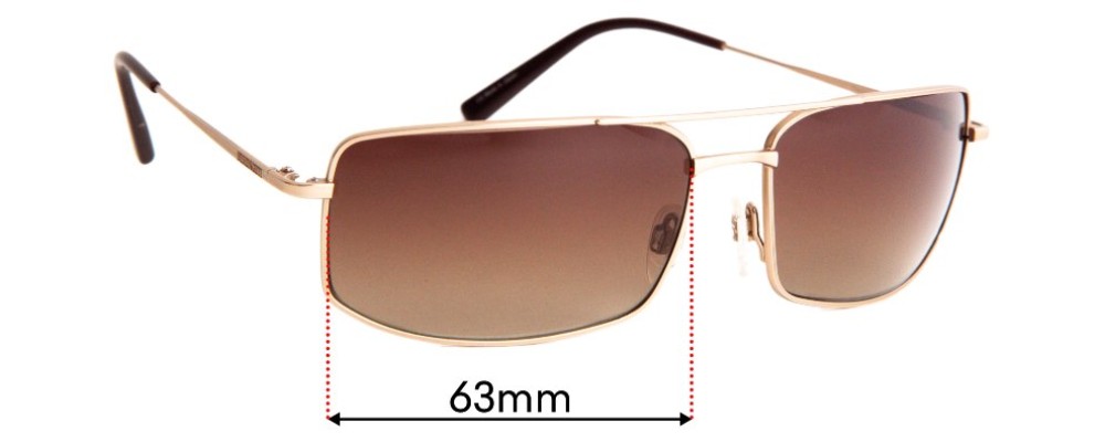 Sunglass Fix Replacement Lenses for Serengeti Treviso - 63mm Wide