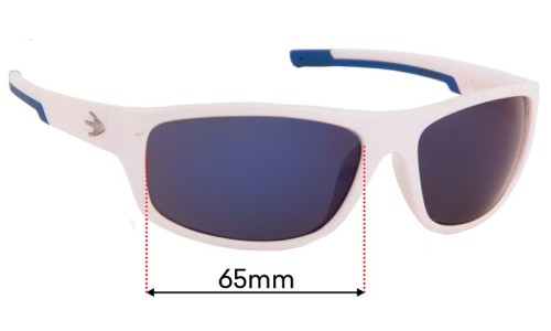 Sunglass Fix Replacement Lenses for Stingray  Flathead  - 65mm Wide 