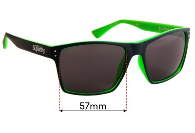  Sunglass Fix Replacement Lenses for Superdry Sun Rx Kobe - 57mm Wide 