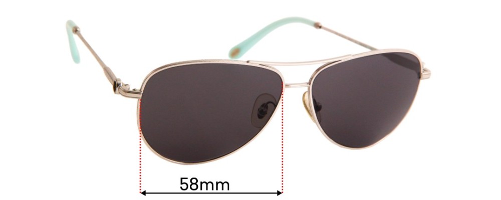 Sunglass Fix Replacement Lenses for Tiffany & Co TF 3043-H  - 58mm Wide
