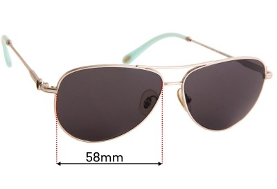 Sunglass Fix Replacement Lenses for Tiffany & Co TF 3043-H - 60mm wide 