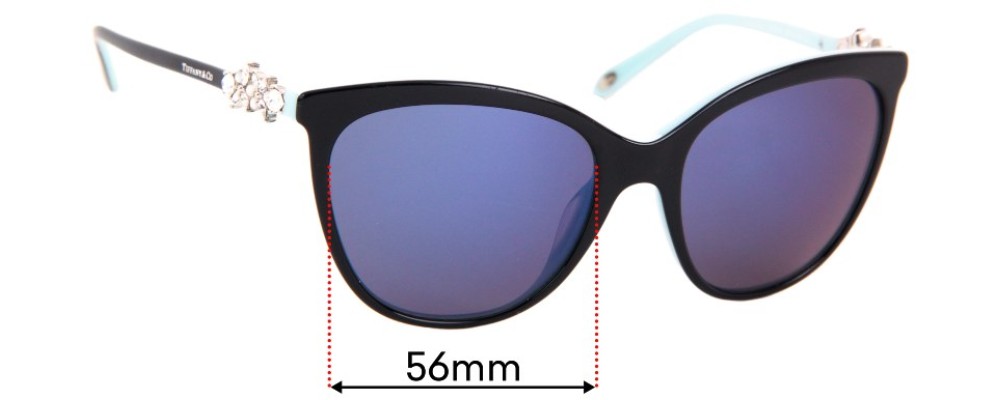 Sunglass Fix Replacement Lenses for Tiffany & Co TF 4131-B-F  - 56mm Wide