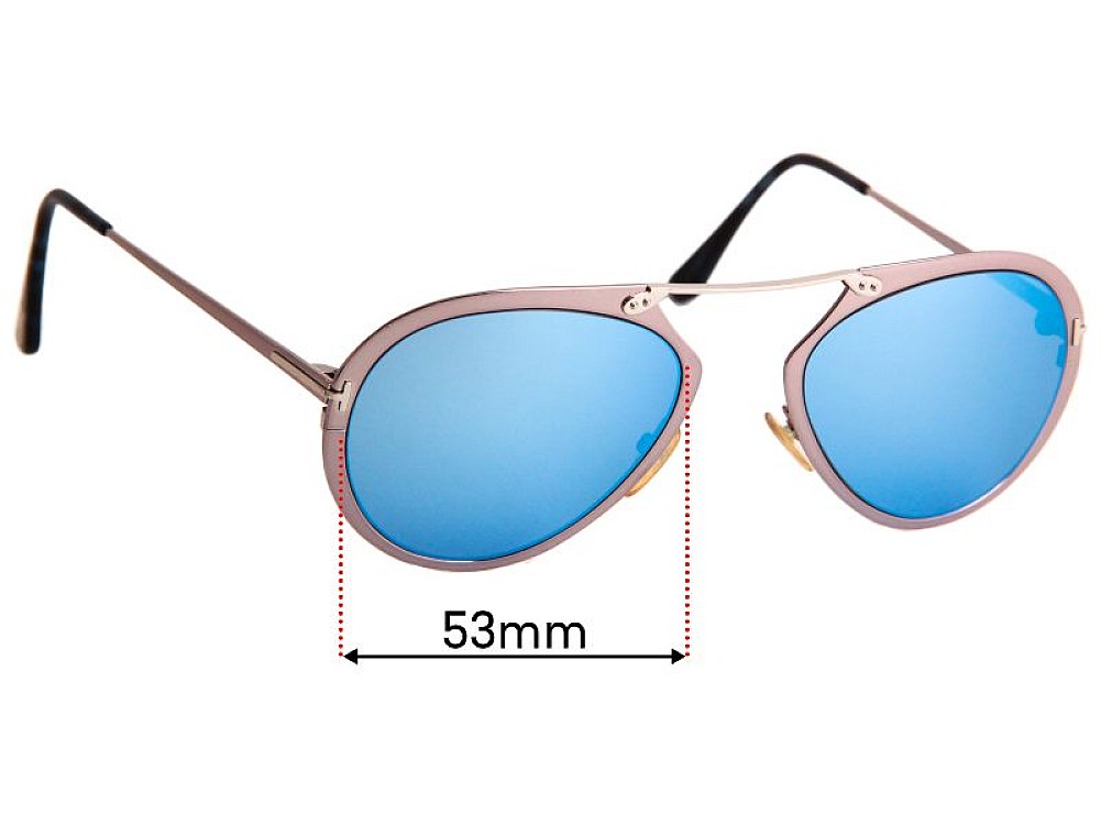 Sunglass Fix Replacement Lenses for Tom Ford Dashel TF508 - 53mm Wide Sunglass Fix Replacement Lenses for Tom Ford Dashel TF508 - 53mm Wide