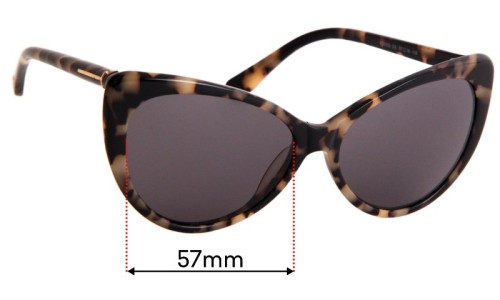 Sunglass Fix Replacement Lenses for Tom Ford FT0303  - 57mm Wide 