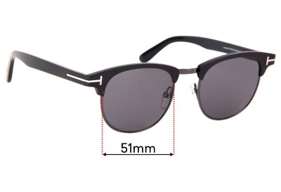 Sunglass Fix Replacement Lenses for Tom Ford Laurent-02 TF623 - 51mm Wide 