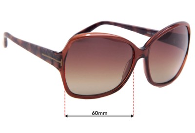 Tom Ford Nicola TF229 Replacement Lenses 60mm wide 