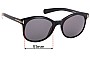 Sunglass Fix Verres de Remplacement pour Tom Ford Riley TF298 - 51mm Wide 