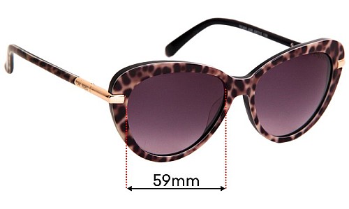 Sunglass Fix Replacement Lenses for Tom Ford Willa TF293 - 59mm Wide Tom Ford Willa TF293 Replacement Lenses 59mm wide