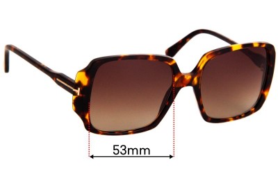 Tom Ford TF5621-B Replacement Lenses 53mm wide 