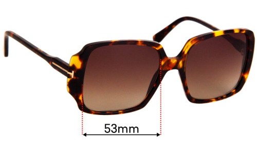 Sunglass Fix Replacement Lenses for Tom Ford TF5621-B - 53mm Wide 