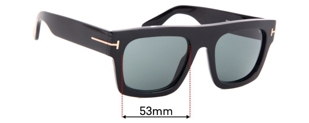 Sunglass Fix Replacement Lenses for Tom Ford TF5634-B  - 53mm Wide