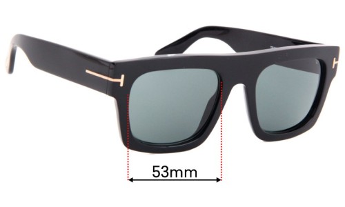 Sunglass Fix Replacement Lenses for Tom Ford TF5634-B  - 53mm Wide 