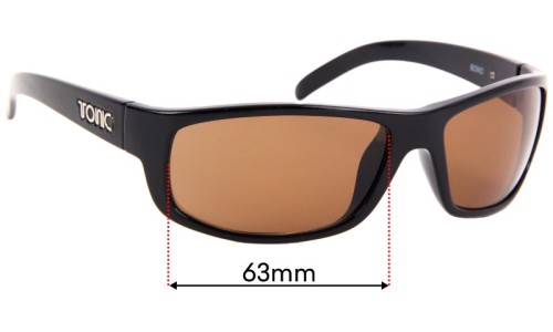 Sunglass Fix Replacement Lenses for Tonic Bono - 63mm Wide 