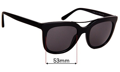 Sunglass Fix Replacement Lenses for Tory Burch TY7105 - 53mm Wide 