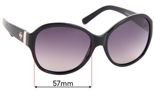 Sunglass Fix Replacement Lenses for Tory Burch TY9029 - 57mm Wide 