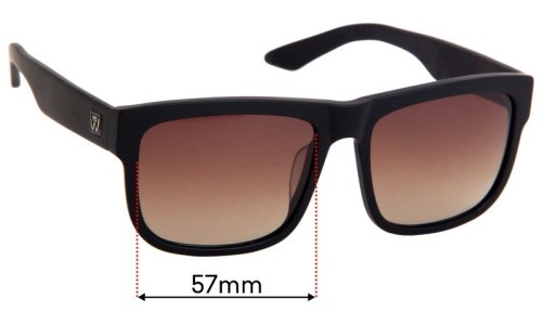 Sunglass Fix Replacement Lenses for Twice Lunar - 57mm Wide 