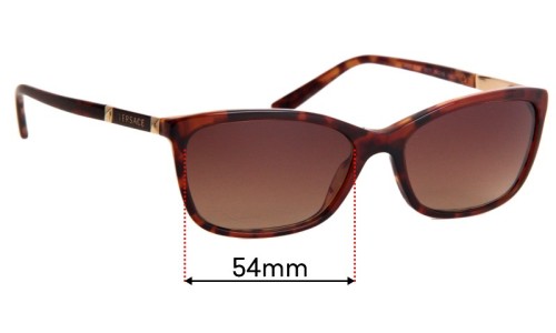 Sunglass Fix Replacement Lenses for Versace MOD 3186  - 54mm Wide 