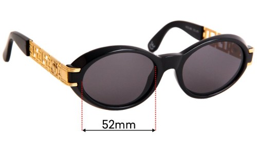 Sunglass Fix Replacement Lenses for Versace MOD 486 - 52mm Wide 