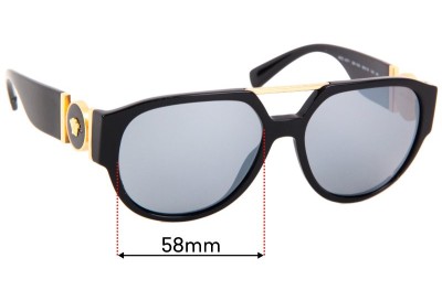 Sunglass Fix Replacement Lenses for Versace VE 4371 - 58mm wide 