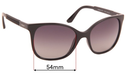 Sunglass Fix Replacement Lenses for Vogue VO5032-S - 54mm Wide 