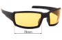 Sunglass Fix Replacement Lenses for Wiley X Titan - 72mm Wide 