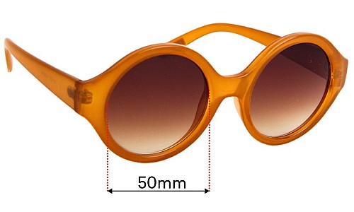 Sunglass Fix Replacement Lenses for Witchery Alyce - 50mm Wide 