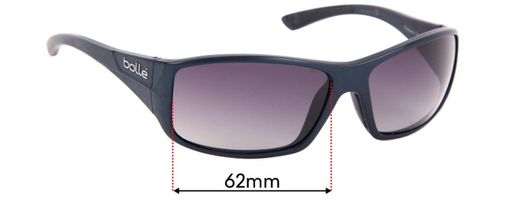 Sunglass Fix Replacement Lenses for Bolle Kingsnake - 62mm Wide
