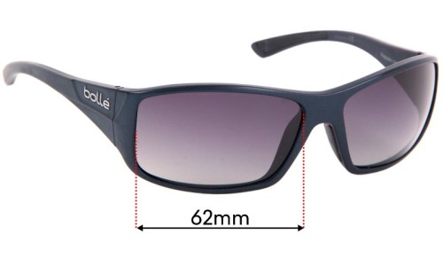 Sunglass Fix Replacement Lenses for Bolle Kingsnake - 62mm Wide 