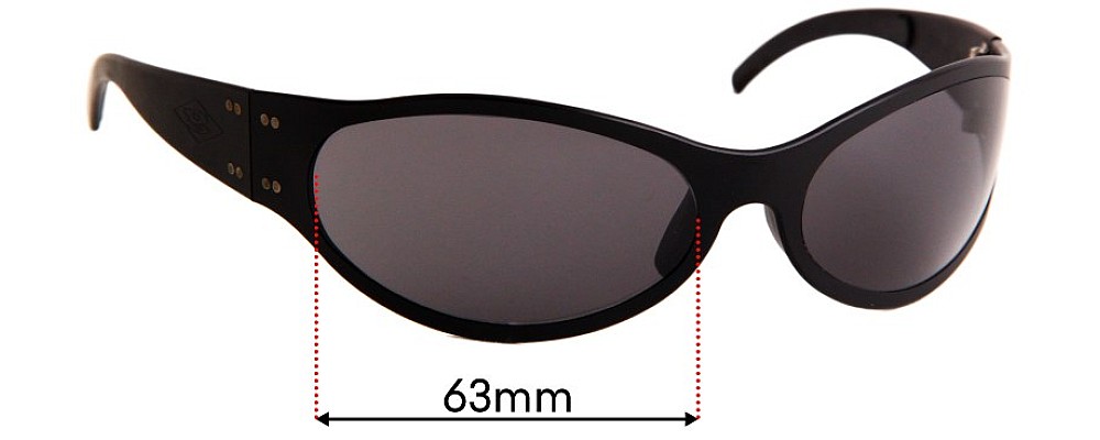 Sunglass Fix Replacement Lenses for Gatorz Unidentified Model - 63mm Wide