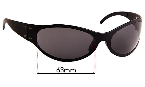 Sunglass Fix Replacement Lenses for Gatorz Unidentified Model - 63mm Wide 