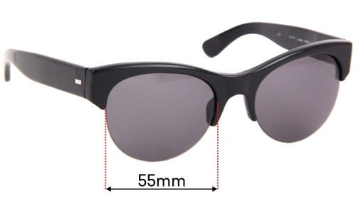 Sunglass Fix Replacement Lenses for Oliver Peoples Louella OV5248-S - 55mm Wide 