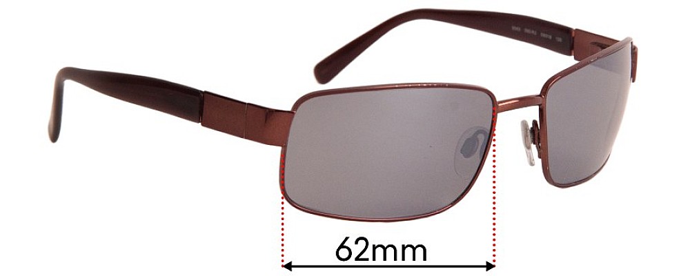 Sunglass Fix Replacement Lenses for Revo 3043 - 62mm Wide
