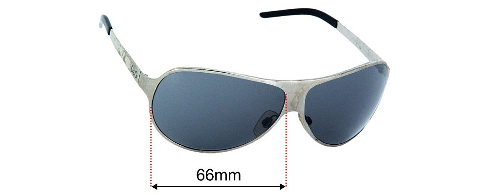 Sunglass Fix Replacement Lenses for Dolce & Gabbana DG6025 - 66mm Wide - Side View
