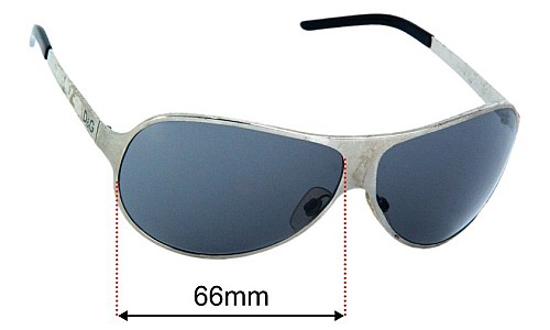 Dolce & Gabbana DG6025 Replacement Lenses 66mm wide - Side View 
