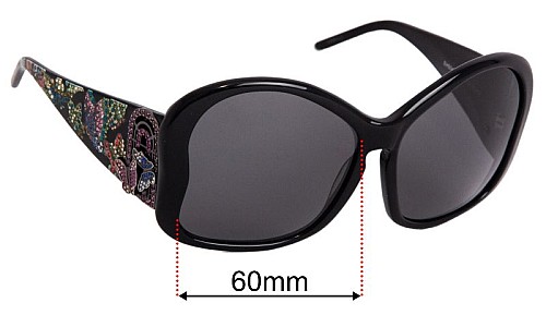 Ed Hardy EHS049 Replacement Lenses 60mm wide 