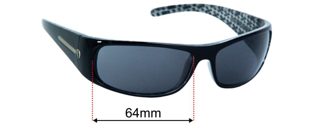 Sunglass Fix Replacement Lenses for Electric G-Seven - 64mm Wide - Side View