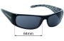 Sunglass Fix Replacement Lenses for Electric G-Seven - 64mm Wide 
