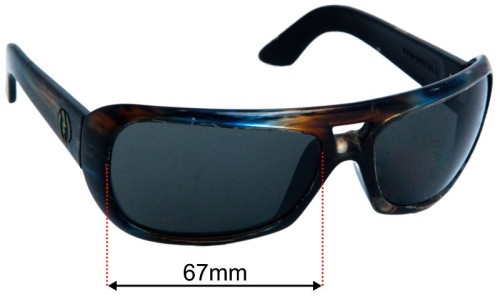 Electric Maxwell Replacement Lenses 67mm wide - Side View 