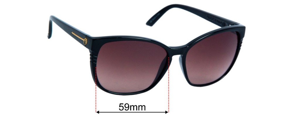 Sunglass Fix Replacement Lenses for Electric Rosette - 59mm Wide - Side View
