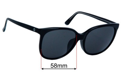 Gucci GG3754/F/S Replacement Lenses 58mm wide 