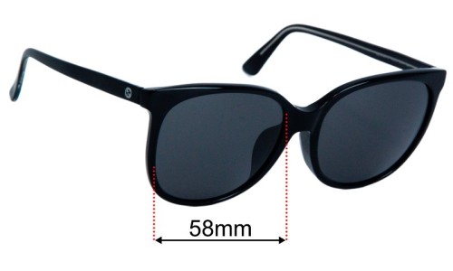 Gucci GG3754/F/S Replacement Lenses 58mm wide 