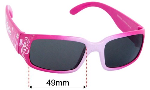 Matel 2008 Lentes de Repuesto 49mm wide - Side View 