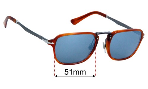 Sunglass Fix Replacement Lenses Persol 3247-S - 51mm Wide 