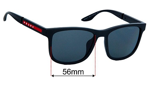 Prada SPS04X-F Replacement Lenses 56mm wide 