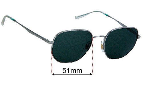 Sunglass Fix Replacement Lenses Ray Ban RB3682 - 51mm Wide 
