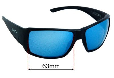  Sunglass Fix Replacement Lenses for Smith Guides Choice XL - 63mm Wide 