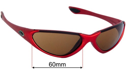 Smith Voodoo Replacement Lenses 60mm wide - Side View 