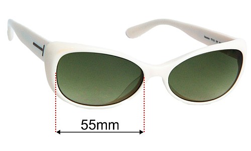 Tom Ford Sebastian TF232 Replacement Lenses 55mm wide 