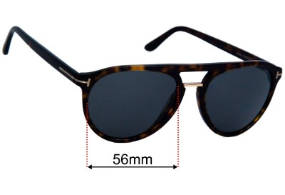 Tom Ford Burton TF697 Replacement Lenses 56mm wide 
