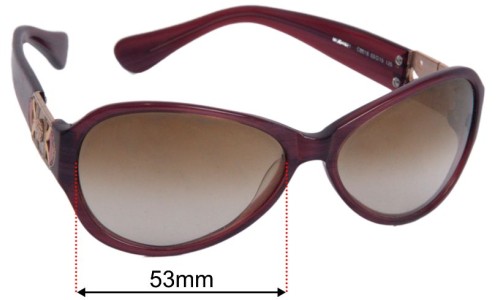 Versace MOD 4021 Replacement Lenses 53mm wide - side view 